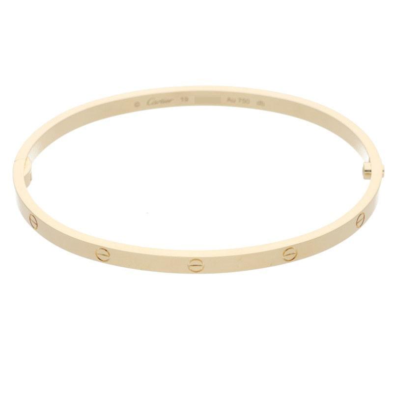 カルティエ  LOVE BRACELET SM 18KYGスモールラブブレスレット メンズ 19 Cartier（カルティエ） サイズ:19 LOVE BRACELET SM 18KYGスモールラブ