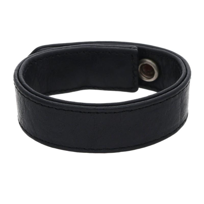 Chrome Hearts 3BTN 2SNP STAR ブラックレザーブレス CHROME HEARTS（クロムハーツ） 3BTN 2SNP スター3ボタン2スナップ