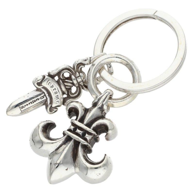 クロムハーツ BSF&No5 DGGR BSフレア#5ダガーキーリング シルバーウォレットチェーン 中古 SJ02 CHROME HEARTS（クロムハーツ） BSF&No5 DGGR BSフレア#5ダガー
