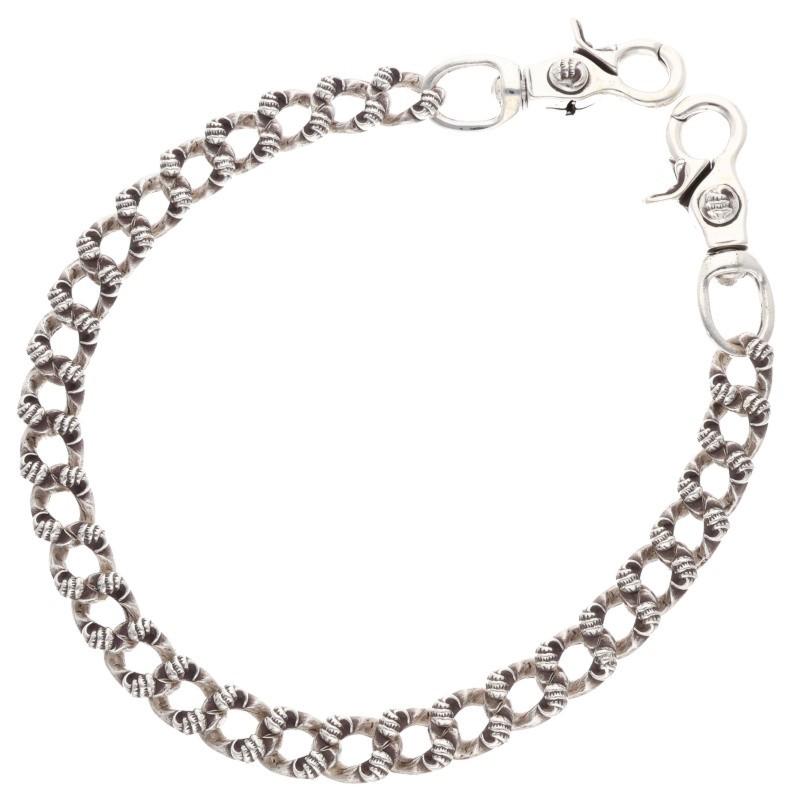 クロムハーツ サイズ:ロング CROW LONG-2 2クリップロングクロウ オールド シルバーウォレットチェーン 中古 SS07 CHROME HEARTS（クロムハーツ） サイズ:ロング CROW LONG-2 2クリップ