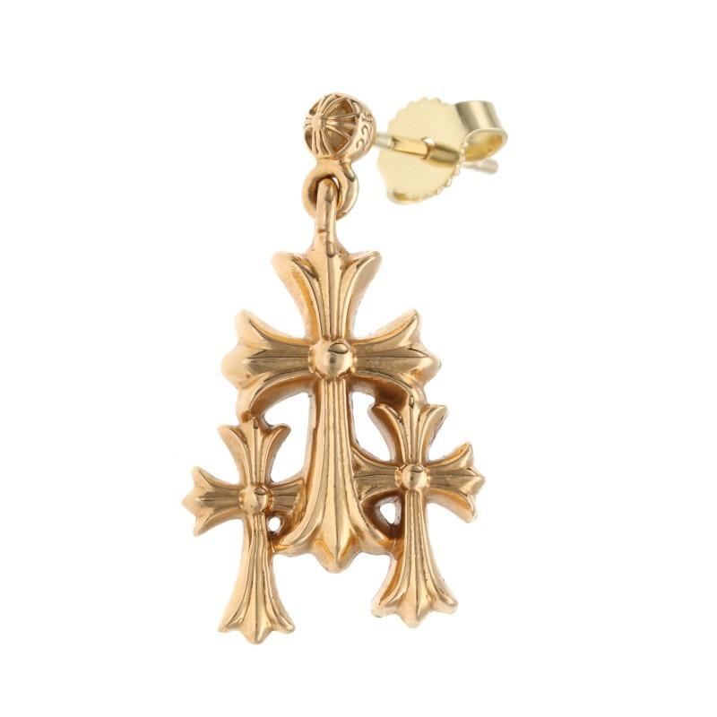 格安販売の Chクロス Hearts クロムハーツ 22k ピアス Chrome ピアス 片耳用