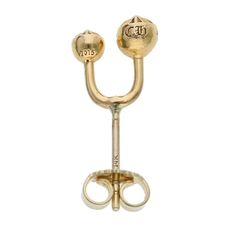 CHROME HEARTS クロムハーツ ピアス 22K ダブルクロスボールミニ CHROME HEARTS クロムハーツ ピアス 22K ダブルクロスボールミニ