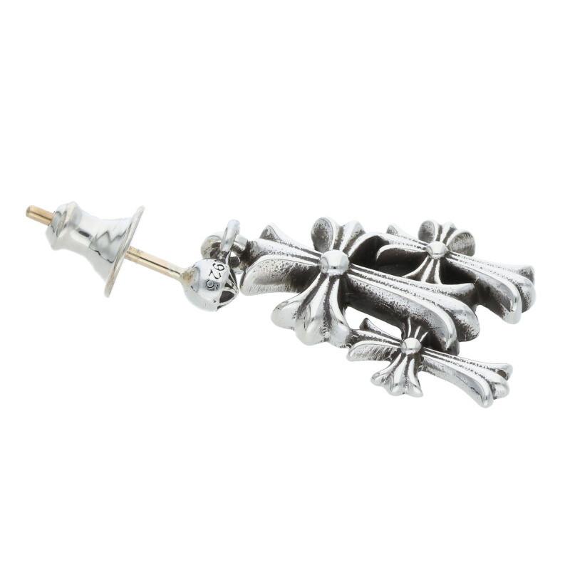 CHROME HEARTS クロムハーツ ピアス 3 CH CROSS DROP トリプルCH CHROME HEARTS クロムハーツ ピアス 3 CH CROSS DROP トリプルCH