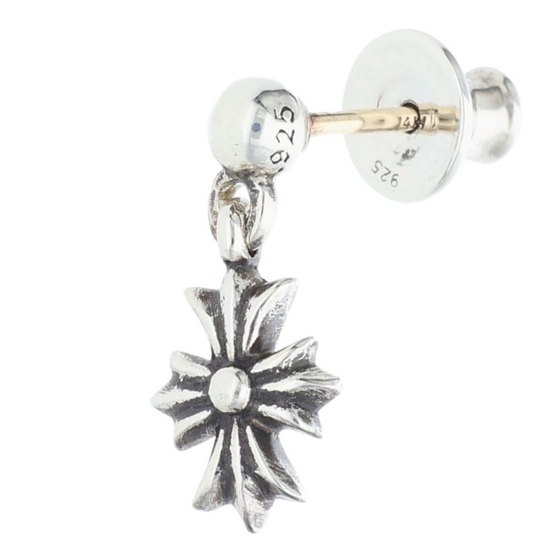 クロムハーツTNY E CH PLS タイニーECHプラスドロップピアスシルバー