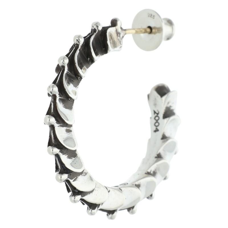 CHROME HEARTS クロムハーツ HOOP CRSSTAL クロステイル フープピアス シルバー CHROME HEARTS（クロムハーツ） HOOP CRSSTAL クロステイルフープ