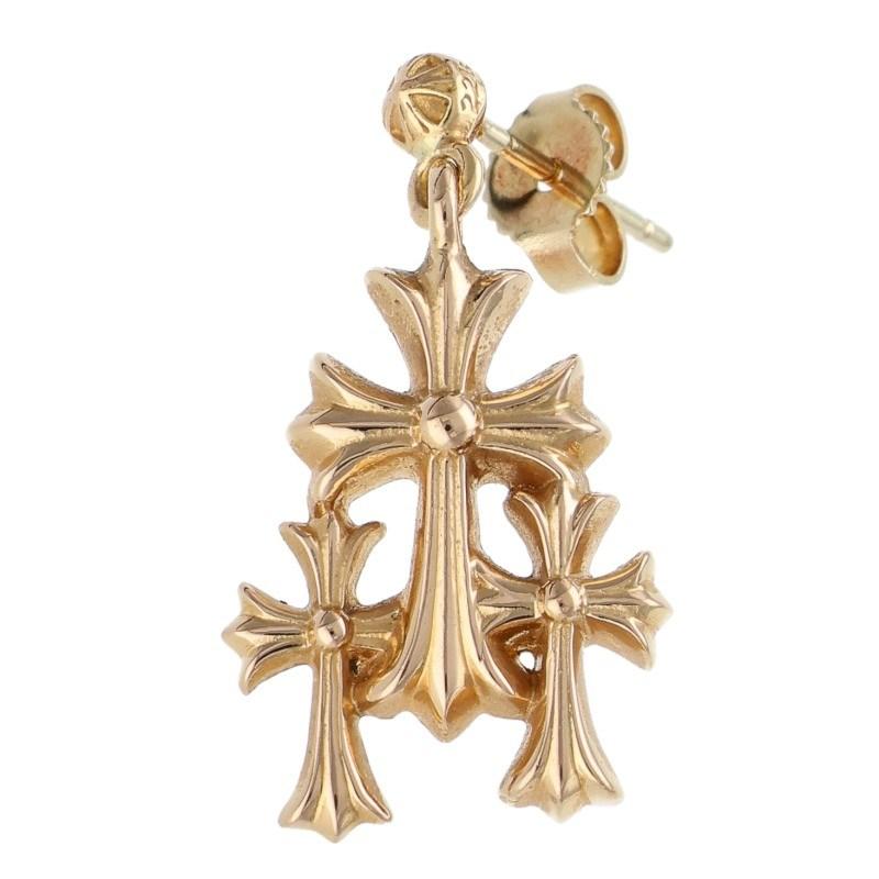 CHROME HEARTS（クロムハーツ） ピアス 22K 3 CH CROSS DROP トリプル