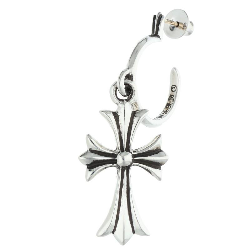 シルバーピアス 925 タイニーchクロスピアス クロスフープピアス CHROME HEARTS（クロムハーツ） ピアス TINY CH CROSS タイニーCH