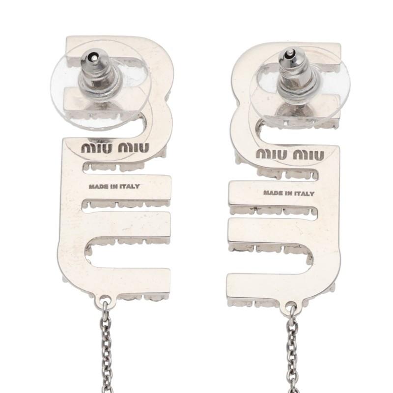 miu miu（ミュウミュウ） ピアス クリスタルロゴピアス 中古 BS99
