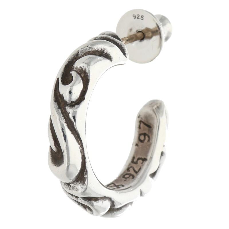 値下げしました！　クロムハーツ　フープスクロールピアス　中古 CHROME HEARTS（クロムハーツ） HOOP SCROOL スクロール フープピアス