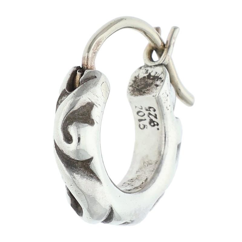 CHROME HEARTS クロムハーツ TNY HOOP SCRL タイニースクロールフープ シルバーピアス CHROME HEARTS（クロムハーツ） ピアス TNY HOOP SCRL タイニー