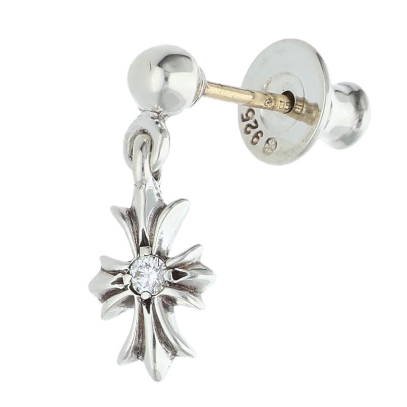 クロムハーツTNY E CH PLS タイニーECHプラスドロップピアスシルバー CHROME HEARTS（クロムハーツ） ピアス TNY E CH PLS DIA タイニーECH