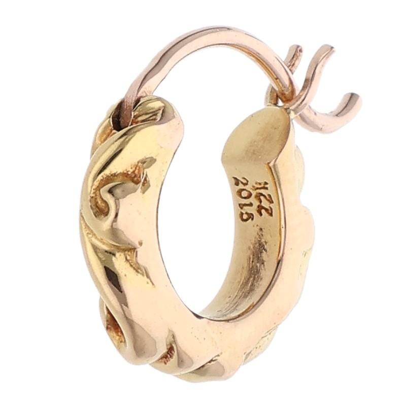 CHROME HEARTS（クロムハーツ） ピアス 22K TNY HOOP SCRL 22Kタイニー