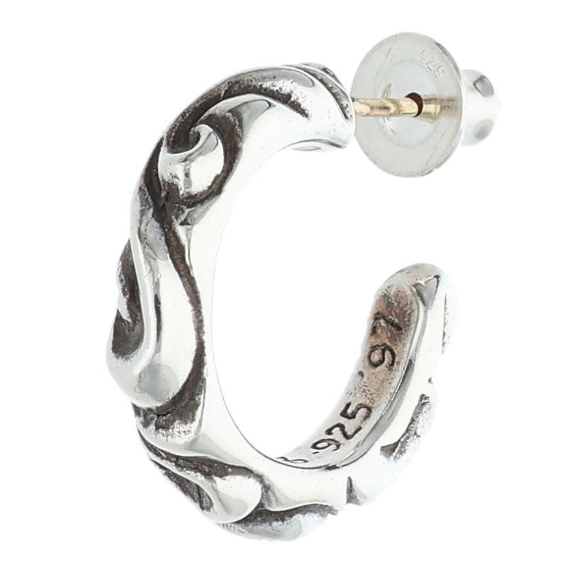 値下げしました！　クロムハーツ　フープスクロールピアス　中古 CHROME HEARTS（クロムハーツ） ピアス HOOP SCROOL 1 スクロール