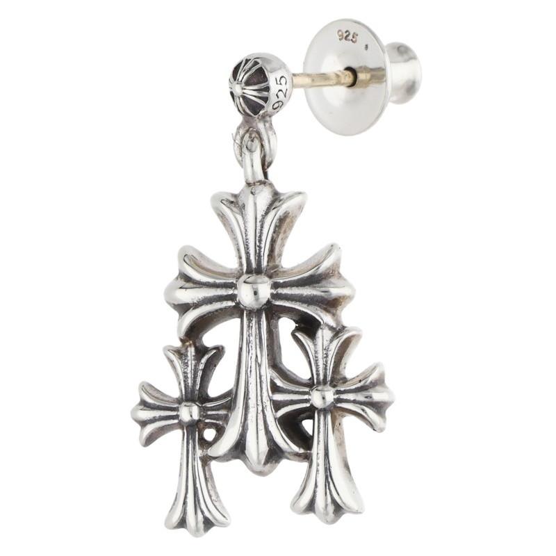CHROME HEARTS（クロムハーツ） ピアス 3 CH CROSS DROP トリプルCH