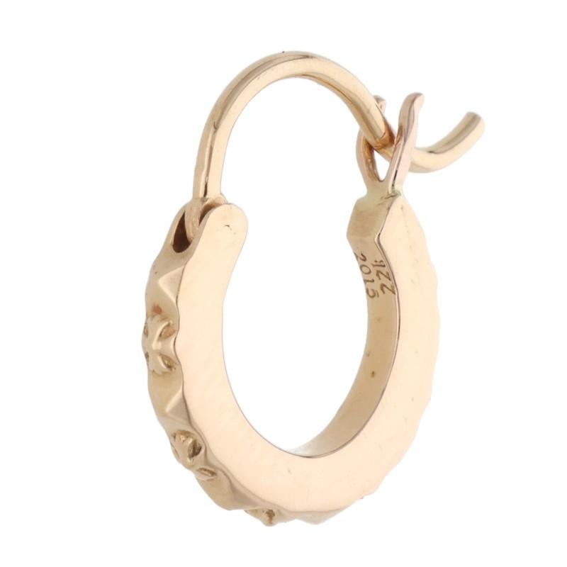 【在庫処理価格】 新品未使用 クロムハーツ タイニーTFPパンクフープピアス CHROME HEARTS（クロムハーツ） 22K TINY TFP HOOP タイニートゥルー