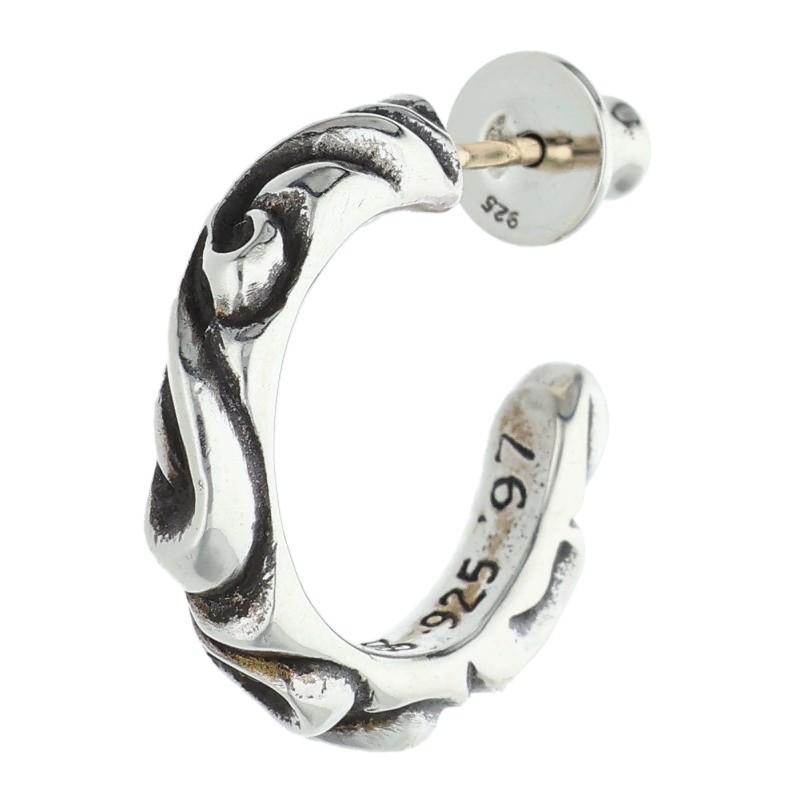 値下げしました！　クロムハーツ　フープスクロールピアス　中古 CHROME HEARTS（クロムハーツ） HOOP SCROOL 1 スクロールフープ