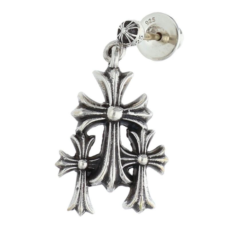 値下げ！クロムハーツ　3CH CROSS DROP トリプルCHクロス  ピアス CHROME HEARTS（クロムハーツ） 3 CH CROSS DROP トリプルCHクロス