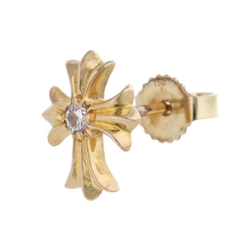 クロムハーツ No2 CH CRS/22K CHクロススタッド ピアス　ダイヤ CHROME HEARTS（クロムハーツ） 22K No2 CH CRS DIA 22K CHクロス