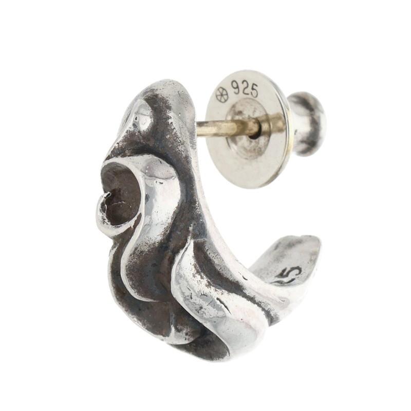 クロムハーツ　カーブドティアドロップ ピアス シルバー CHROME HEARTS（クロムハーツ） CARVED TEARDROP カーブドティア