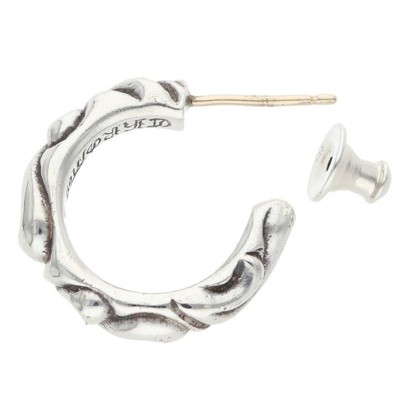 本物　新品未使用品　クロムハーツシルバー スクロールピアス(片耳用) CHROME HEARTS（クロムハーツ） HOOP SCROOL 1 スクロールフープ