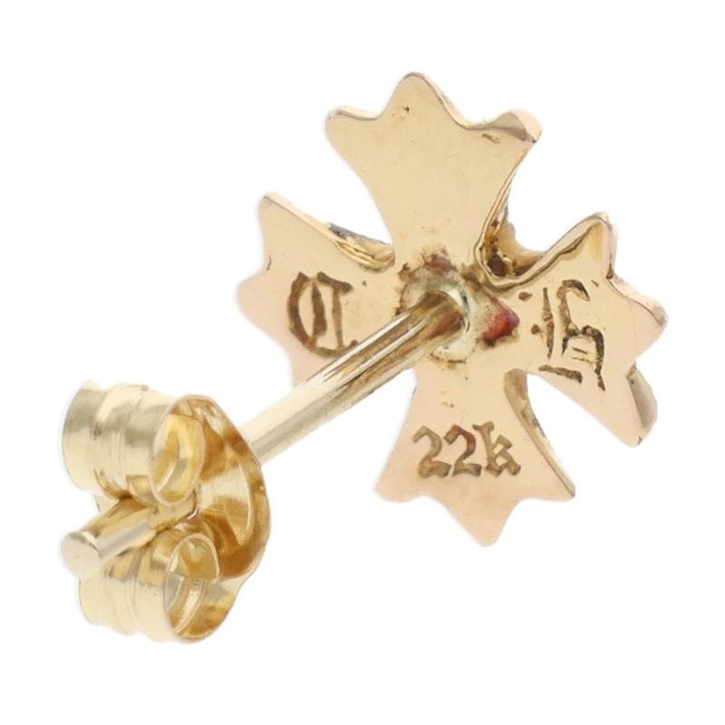 正規購入クロムハーツ 22K No.2 CHプラス スタッドピアス 原本付 CHROME HEARTS（クロムハーツ） 22K No2 CH PLS 22KCHプラススタッド