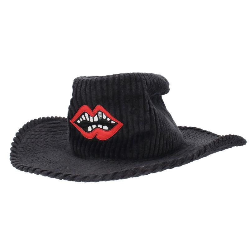 クロムハーツ サイズ:L  MATTY BOY チョンパーコーデュロイフェドラハット 中古 OS06 CHROME HEARTS（クロムハーツ） 帽子 サイズ:L MATTY BOY チョンパー