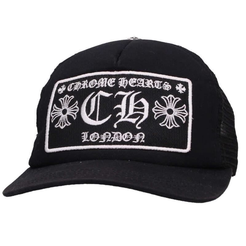 クロムハーツ サイズ:ONE SIZE  TRUCKER CAP トラッカーキャップ ロンドン限定CHパッチクロスボール付メッシュ帽子キャップ 中古 SJ02 CHROME HEARTS（クロムハーツ） 帽子 サイズ:ONE SIZE TRUCKER CAP