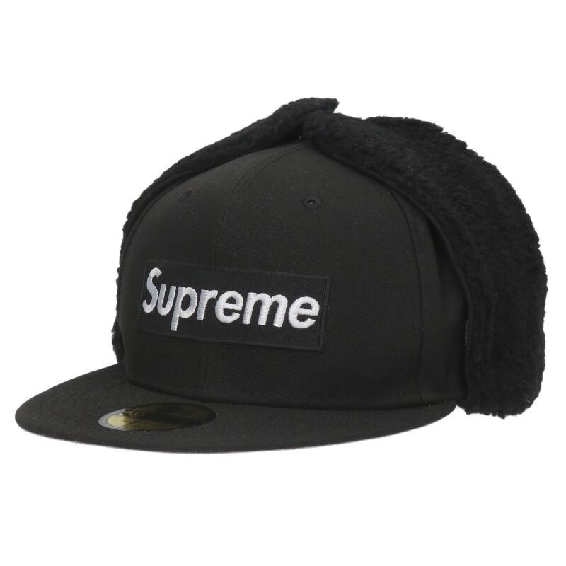 シュプリーム  ニューエラ サイズ:7.625  Ear Flap Box Logo イヤーフラップボックスロゴキャップ 中古 BS99 Supreme（シュプリーム） 帽子 ニューエラ サイズ:7.625 Ear Flap Box