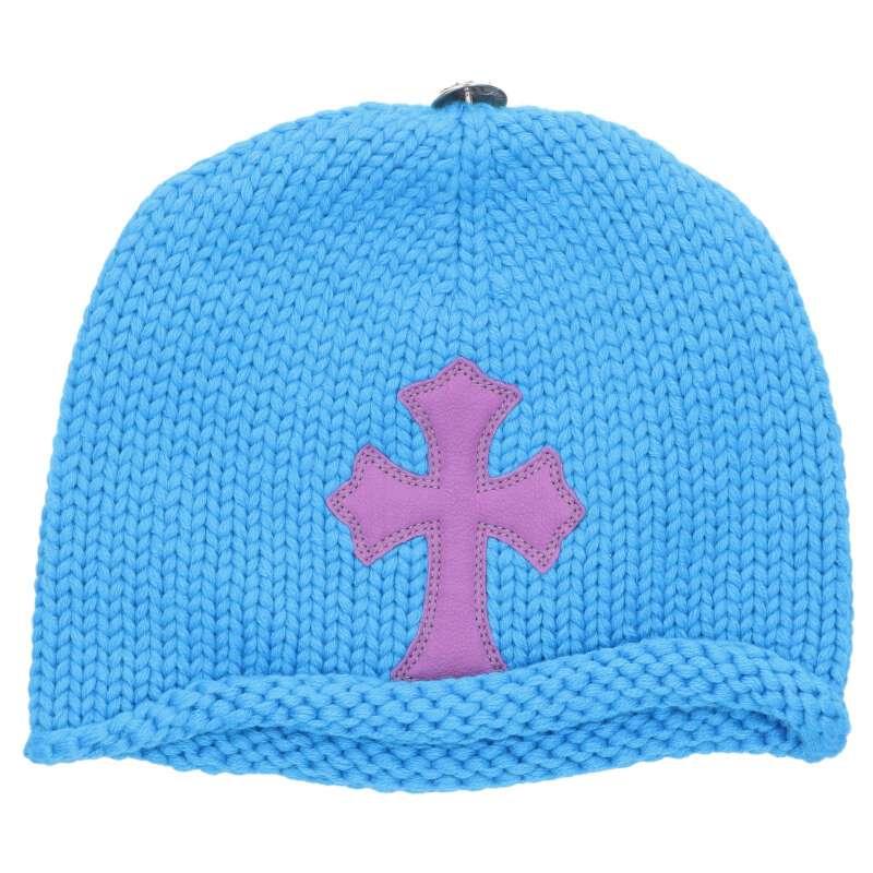 クロムハーツ chrome heartsクロスパッチビーニー ニット帽 カシミヤ クロムハーツ カシミア セメタリー クロス パッチ ビーニー (CHROME