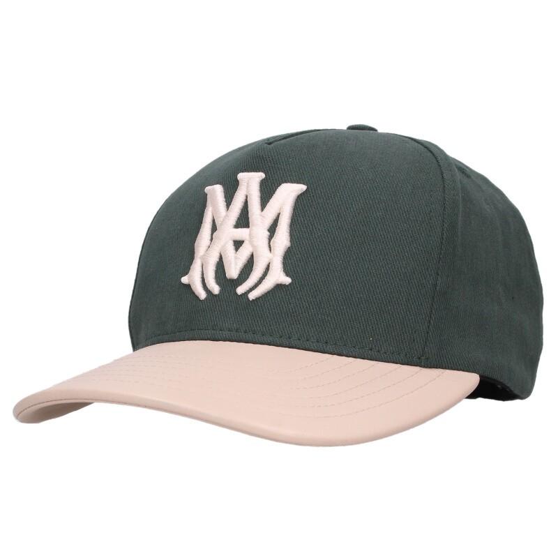 AMIRI（アミリ） TWO TONE HAT AMHACP1068 MAロゴ刺繍ツートンレザー