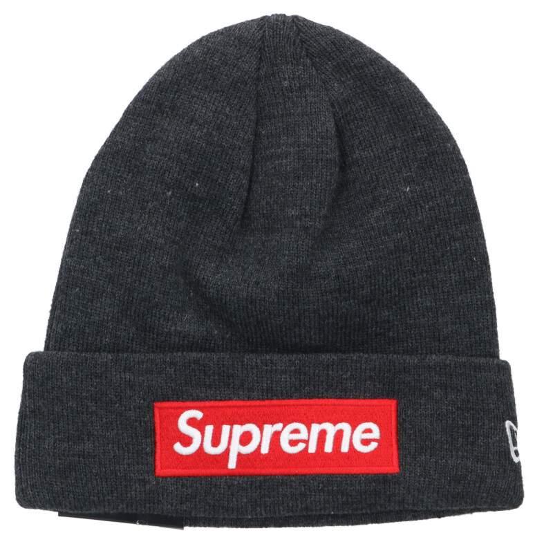 【美品】Supreme シュプリーム ビーニー チャコール | 21AW NEW ERA ボックスロゴ ニット ビーニー (Box Logo Beanie) | ブランド 帽子 ニットキャプ【メンズ】【中古】 Supreme（シュプリーム） ニューエラ 21AW New Era Box Logo Beanie