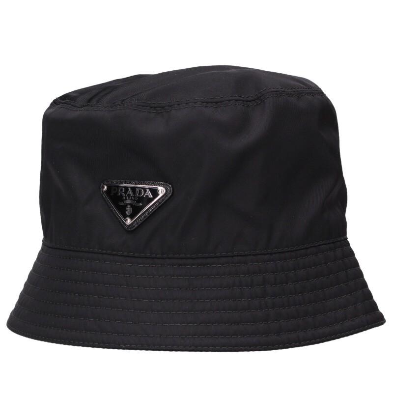 【新品未使用】プラダ　2HC137 三角プレートリナイロン バケットハット PRADA（プラダ） サイズ:XL 2HC137 三角ロゴプレートREナイロン