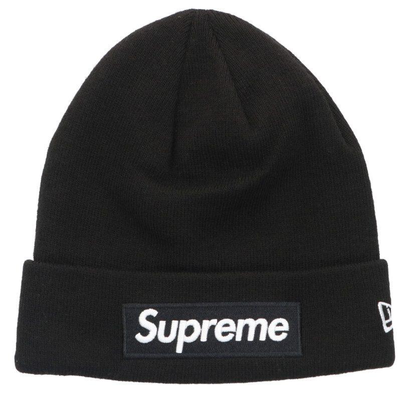 最終価格❣️⁠【シュプリーム】新品コラボビーニー黒！ニューエラ　Sロゴニット帽⁠ Supreme（シュプリーム） ビーニー ニューエラ New Era Box Logo