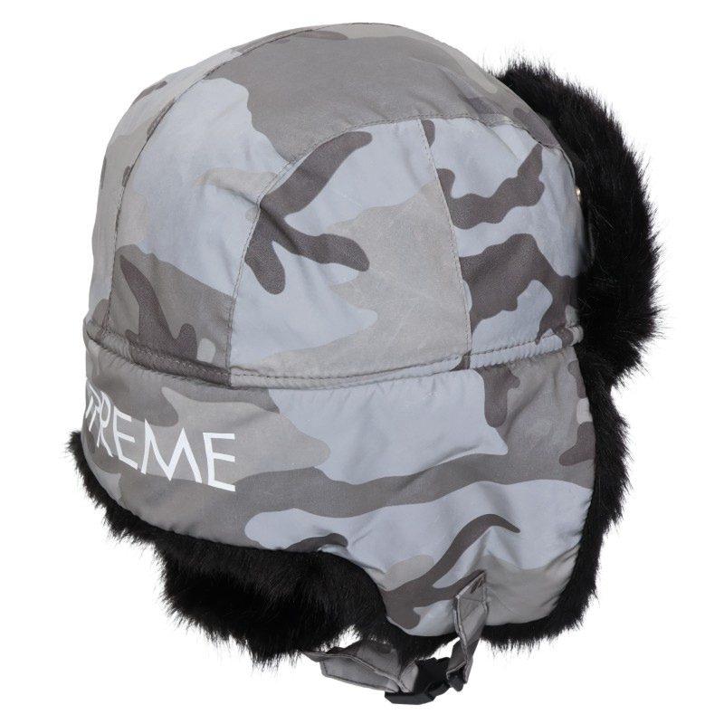 Supreme 迷彩柄 ファー付き帽子 Supreme（シュプリーム） Reflective Camo Trooper カモ柄ファー帽子
