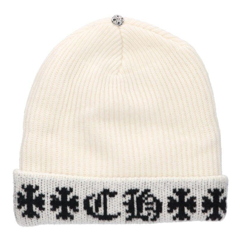 クロムハーツ  BIG DADDY/ビッグダディ クロスボタンCHプラス刺繍カシミヤニットキャップ メンズ ONE SIZE CHROME HEARTS（クロムハーツ） サイズ:ONE SIZE BIG DADDY ビッグ