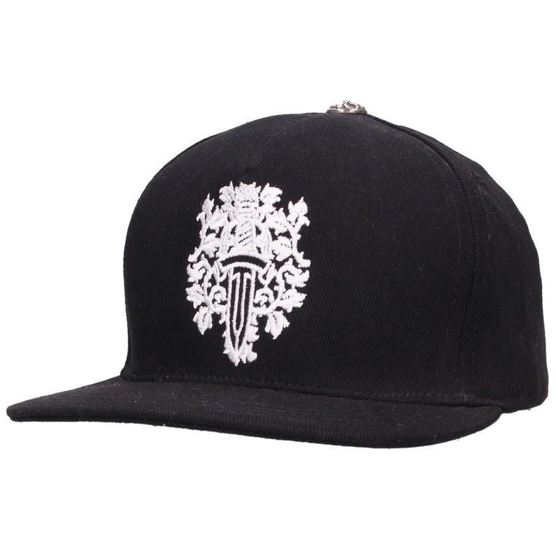 本革 クロムハーツ ダガー刺繍 CAP レザー キャップ　ハット 帽子 CHROME HEARTS（クロムハーツ） サイズ:ONE SIZE TRUCKER CAP