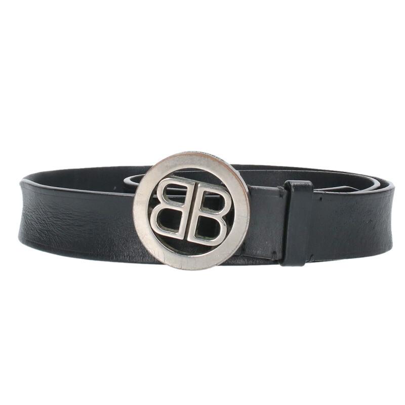 バレンシアガ BBシグネチャーロゴ レザーベルト メンズ 90