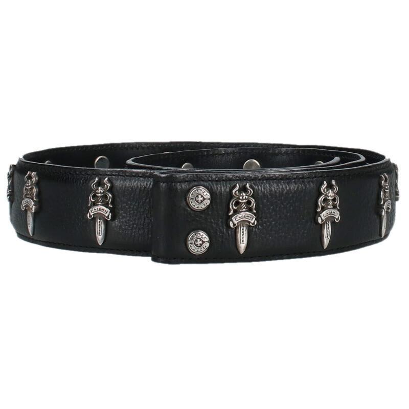 クロムハーツ サイズ:36  STRAP No5 DGGR #5ダガーローデット レザーベルト 中古 SS07 CHROME HEARTS（クロムハーツ） サイズ:34 STRAP No5 DGGR #5ダガー