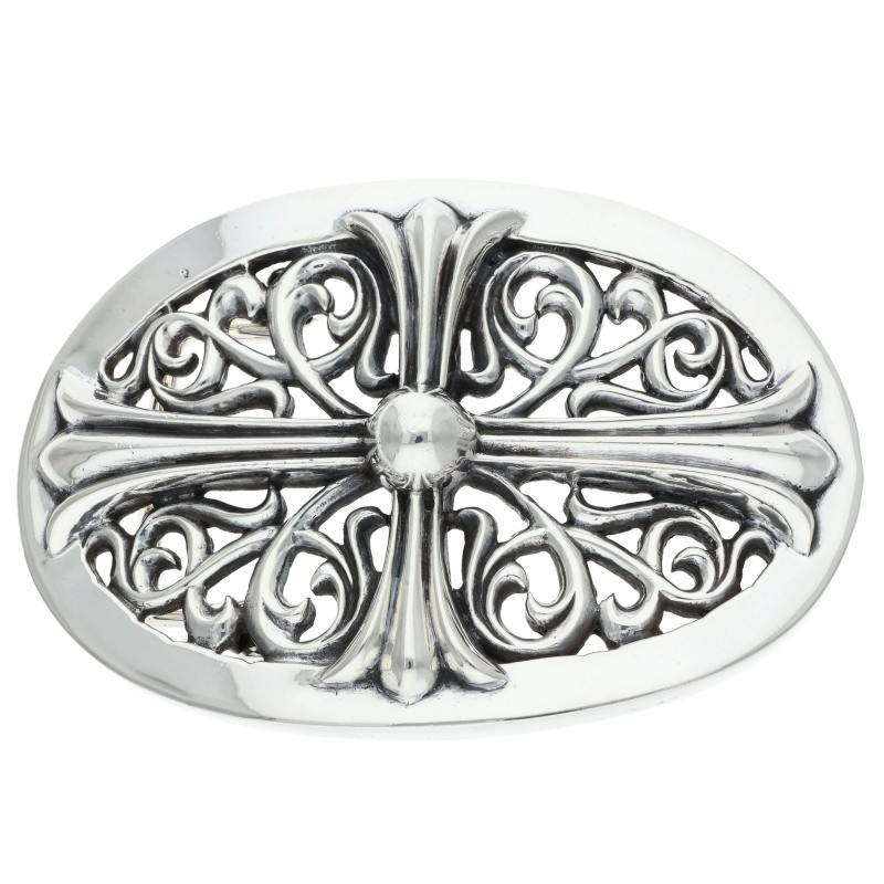 クロムハーツ BUCKL OVAL EXLG CROSS エクストララージクラシックオーバルクロス シルバーバックル 中古 SS07 CHROME HEARTS（クロムハーツ） BUCKL OVAL LG CROSS ラージクラシック