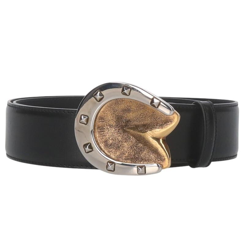 GUCCI（グッチ） ベルト サイズ:85 698566 ホースシューバックルレザー