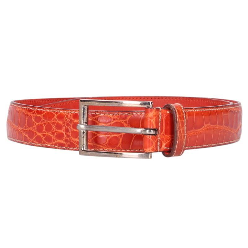 PRADA（プラダ） ベルト サイズ:80 クロコレザーベルト 中古 BS99