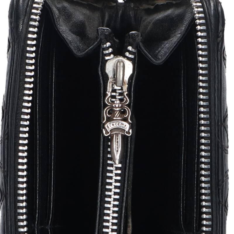 クロムハーツ Chrome Hearts REC F ZIP/QUILTED セメタリークロスキルティングレザーウォレット財布 中古 NO05｜rinkan｜04