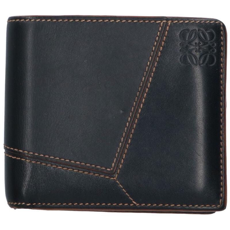 LOEWE ロエベ パズル アナグラムロゴ二つ折りレザー財布 中古 LOEWE ロエベ パズル アナグラムロゴ二つ折りレザー財布 中古