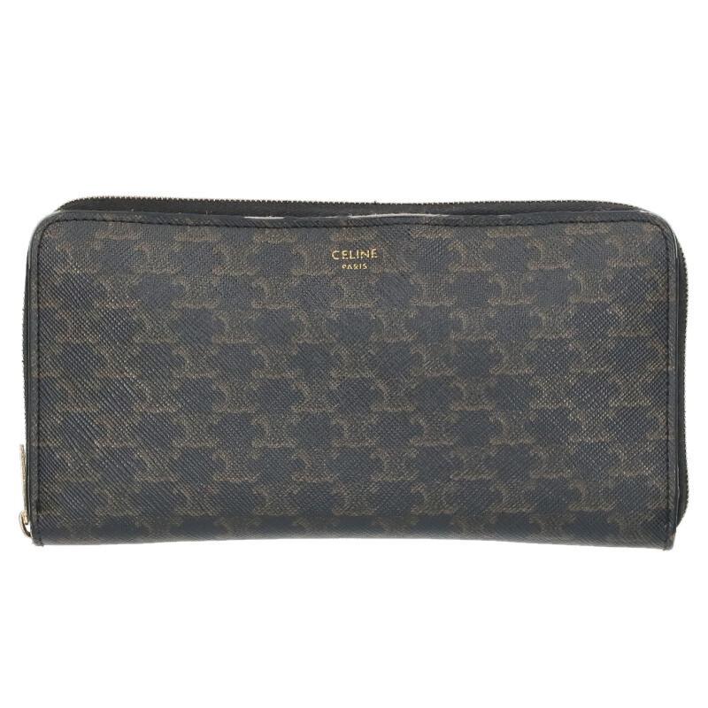 CELINE セリーヌ 10B552BQ3.38NO トリオンフ柄ラウンドジップ長財布  
