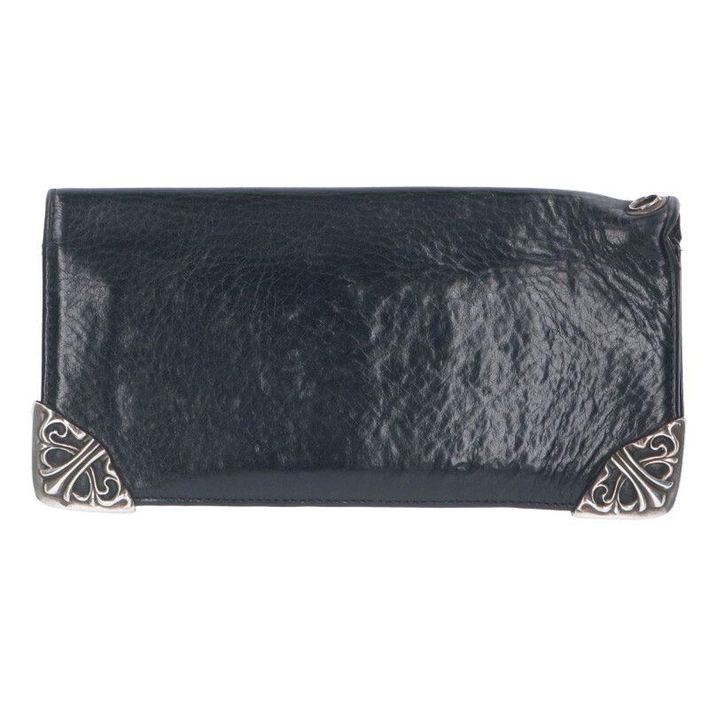 クロムハーツ   LNG SNGL FLD TIPS シングルフォールド レザーウォレット財布 中古 SS07 CHROME HEARTS（クロムハーツ） 財布 LNG SNGL FLD TIPS シングル
