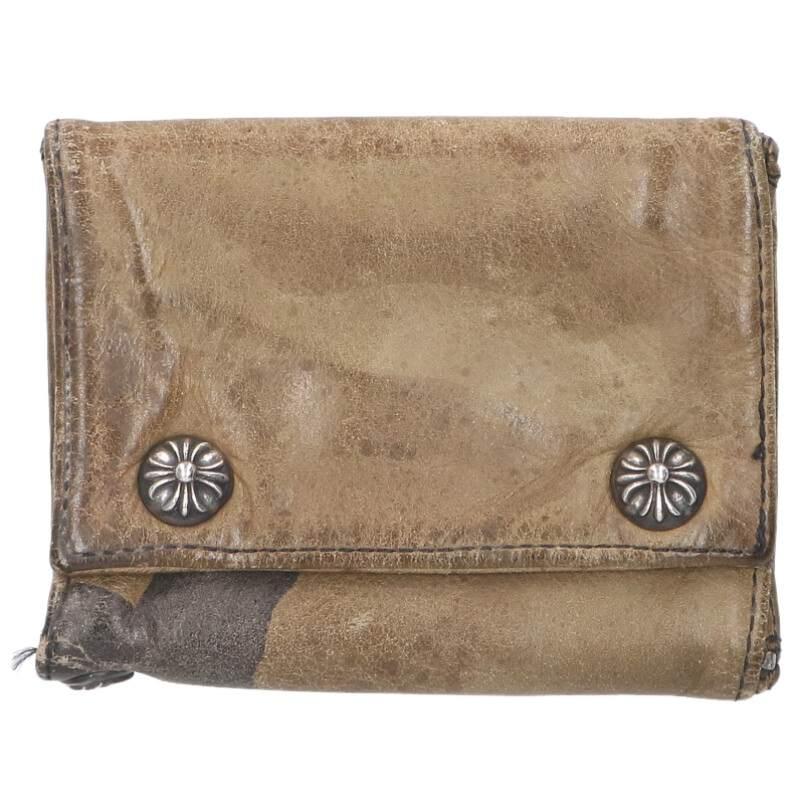 CHROME HEARTS（クロムハーツ） 3FOLD 3フォールド クロスボタンレザー