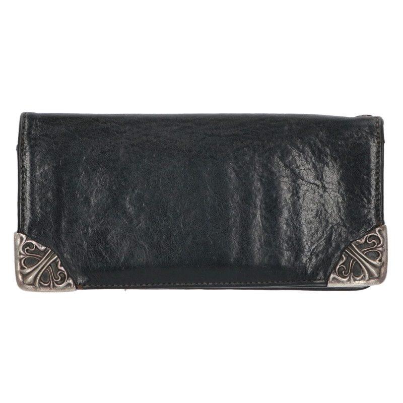 クロムハーツ  LNG SNGL FLD TIPS/シングルフォールド レザーウォレット財布 メンズ CHROME HEARTS（クロムハーツ） 財布 LNG SNGL FLD TIPS シングル