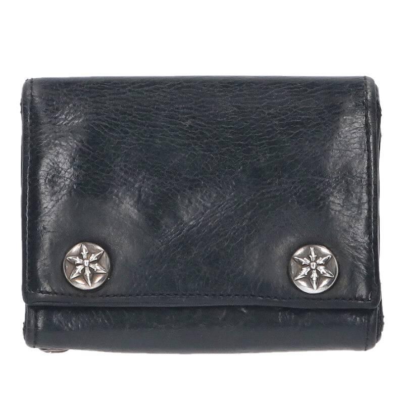 クロムハーツ　スリーフォールド　3FOLD 三つ折り財布　スターボタン CHROME HEARTS（クロムハーツ） 3FOLD 3フォールド スターボタンレザー