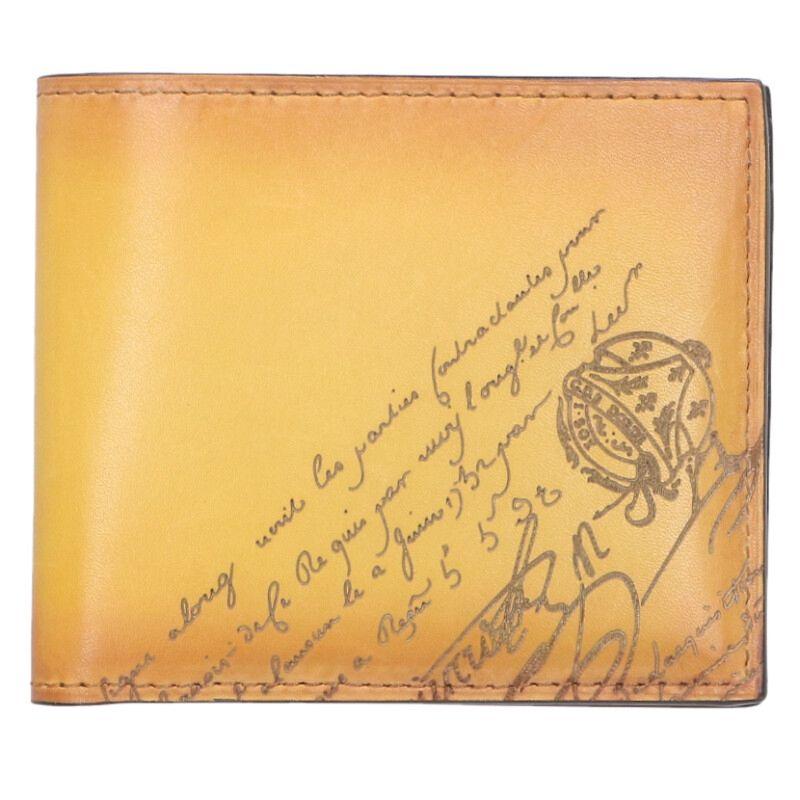 オルガ期13万円　Berluti マコレ　スクリット カリグラフィ　二つ折り財布 Berluti（ベルルッティ） マコレ カリグラフィレザー二つ折り財布 中古