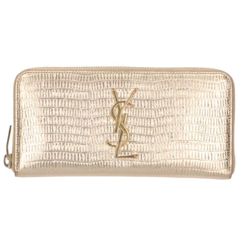 SAINT LAURENT サンローラン 財布 370776 0816 YSLクロコ型押し 